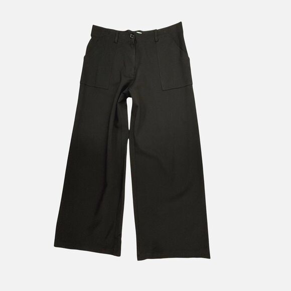 NEW Max Studio London High Rise Wide Leg Trouser Pant Women Size XL Black - Picture 2 of 11